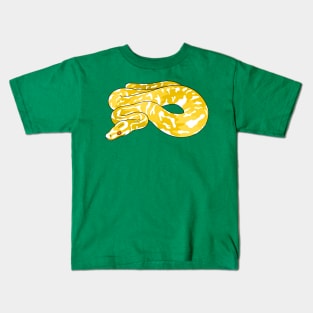 Burmese python snake cartoon illustration Kids T-Shirt